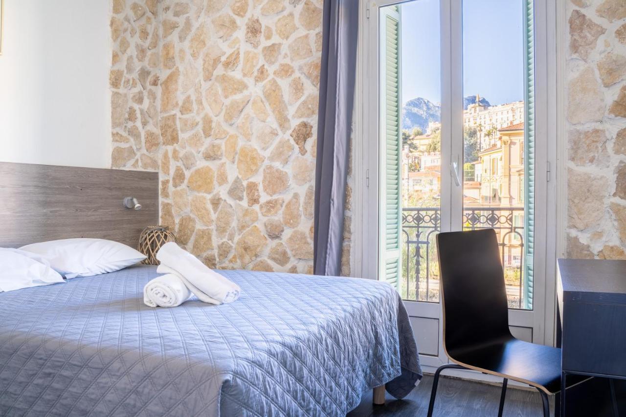 Hotel De Belgique A Menton Bagian luar foto