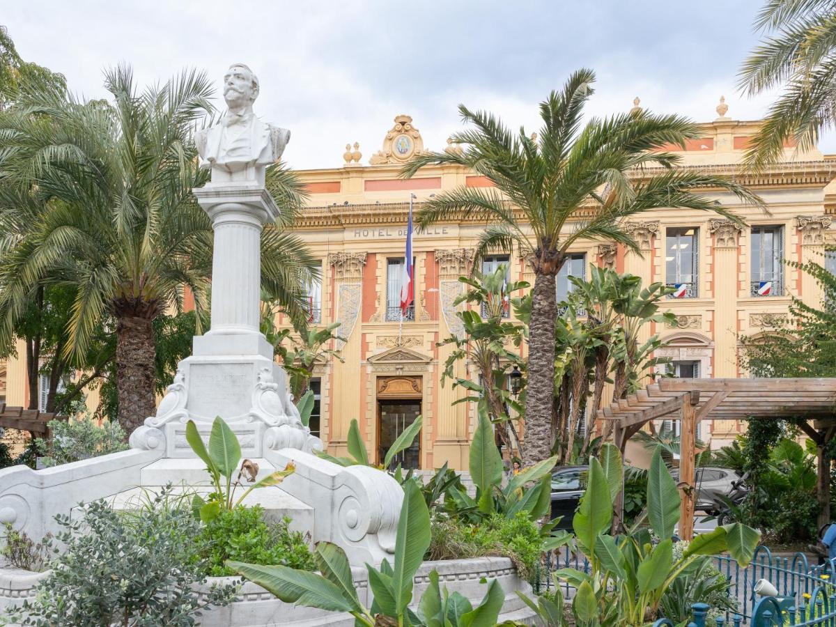 Hotel De Belgique A Menton Bagian luar foto