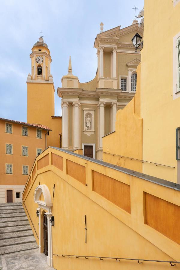 Hotel De Belgique A Menton Bagian luar foto