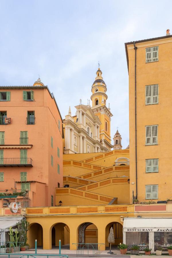Hotel De Belgique A Menton Bagian luar foto
